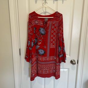 Anthropologie dress with bell sleeves